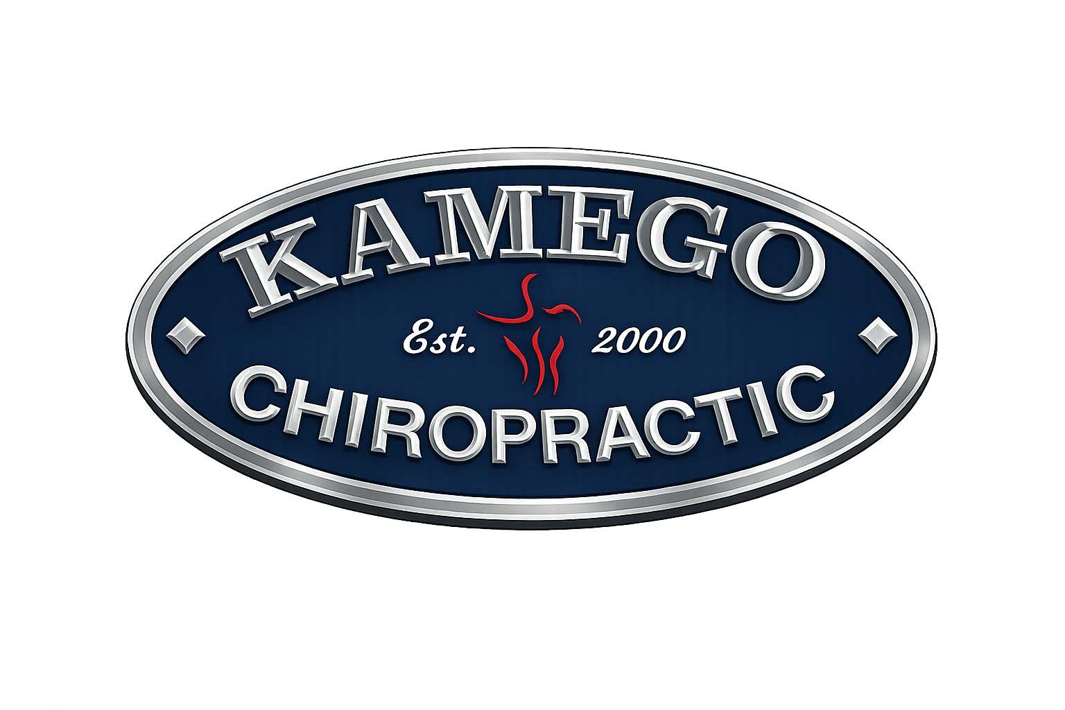 Kamego Chiropractic logo for chiropractic clinic in Almont, Michigan